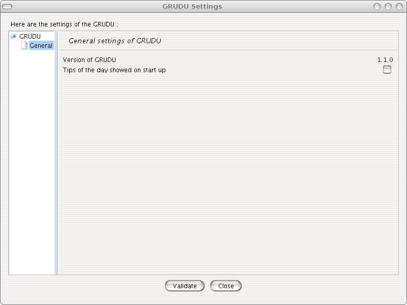 Application settings