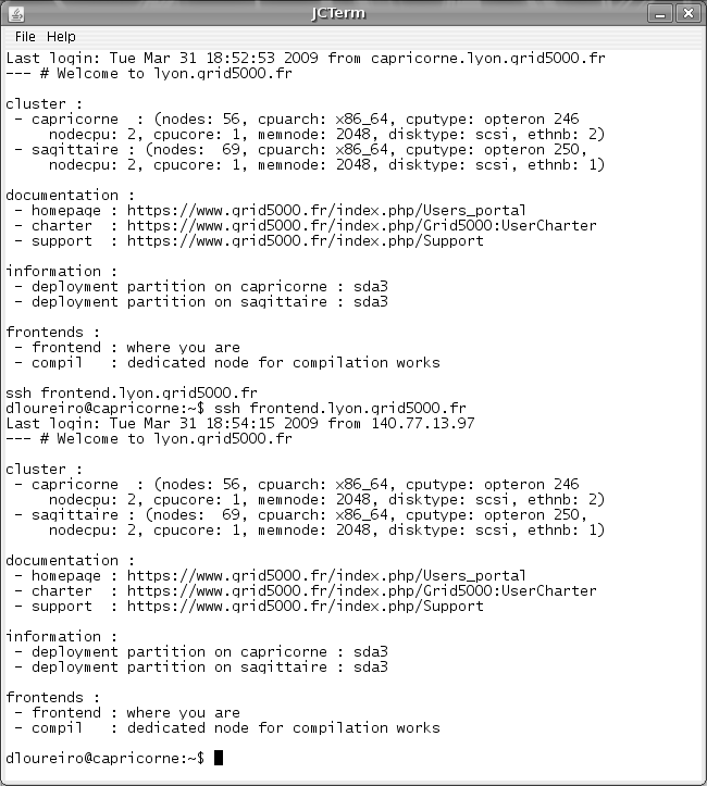 Terminal interface