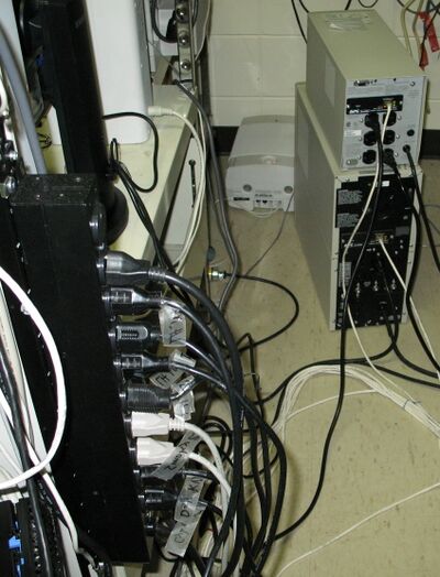PDU on the left used to power servers