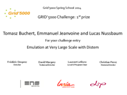 Best challenge entry to Tomasz Buchert, Emmanuel Jeanvoine and Lucas Nussbaum